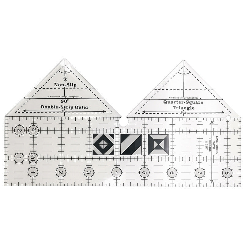 90 Degree Double-Strip Quilt Ruler