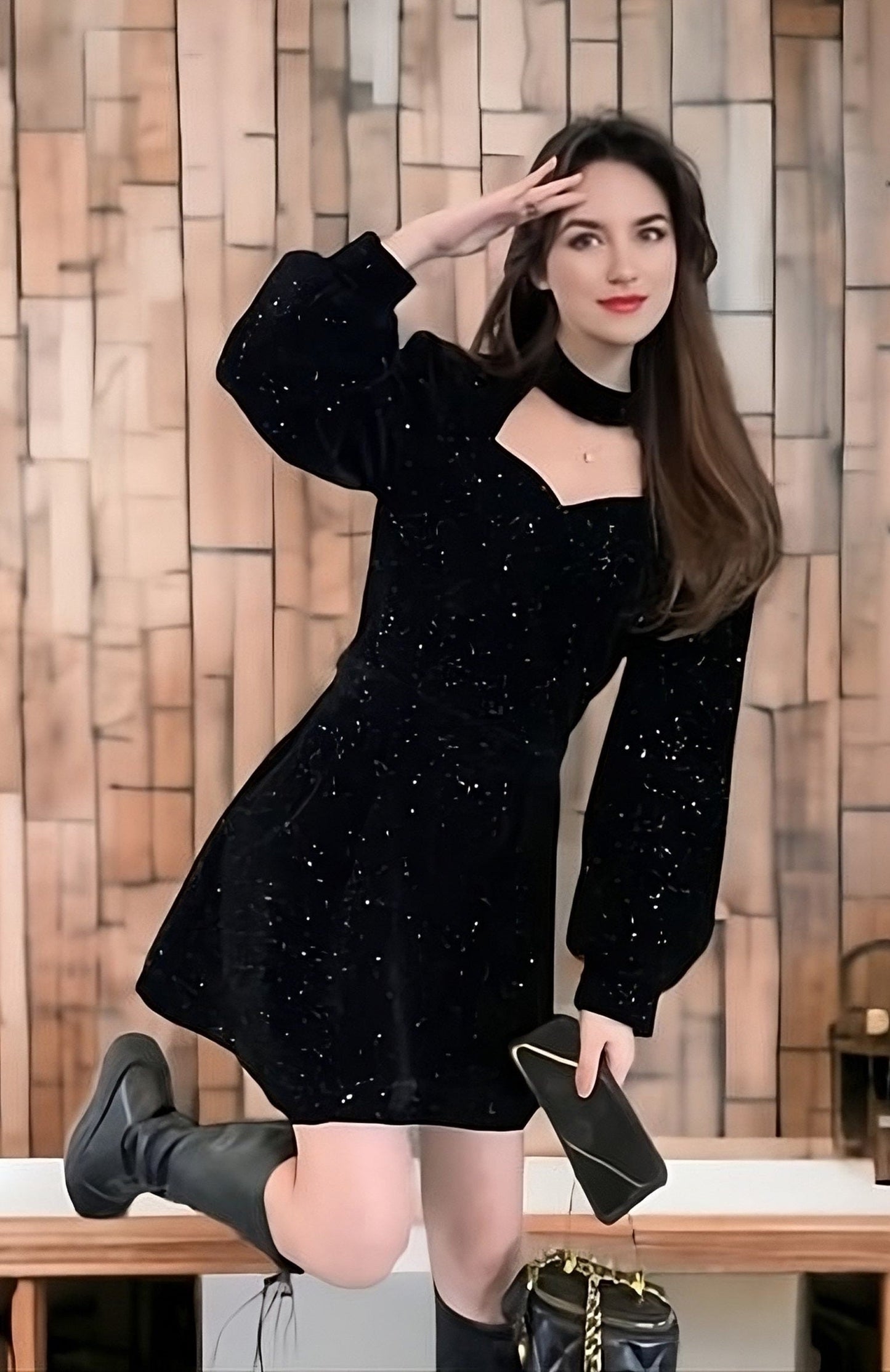 acelimosf™-Thick Velvet Dress