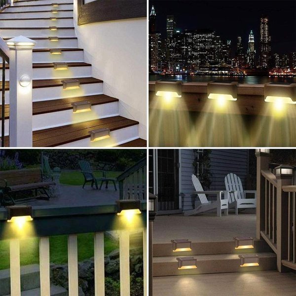 LED Solar Lamp Path Staircase Outdoor Waterproof Wall Light-BUY MORE SAVE MORE