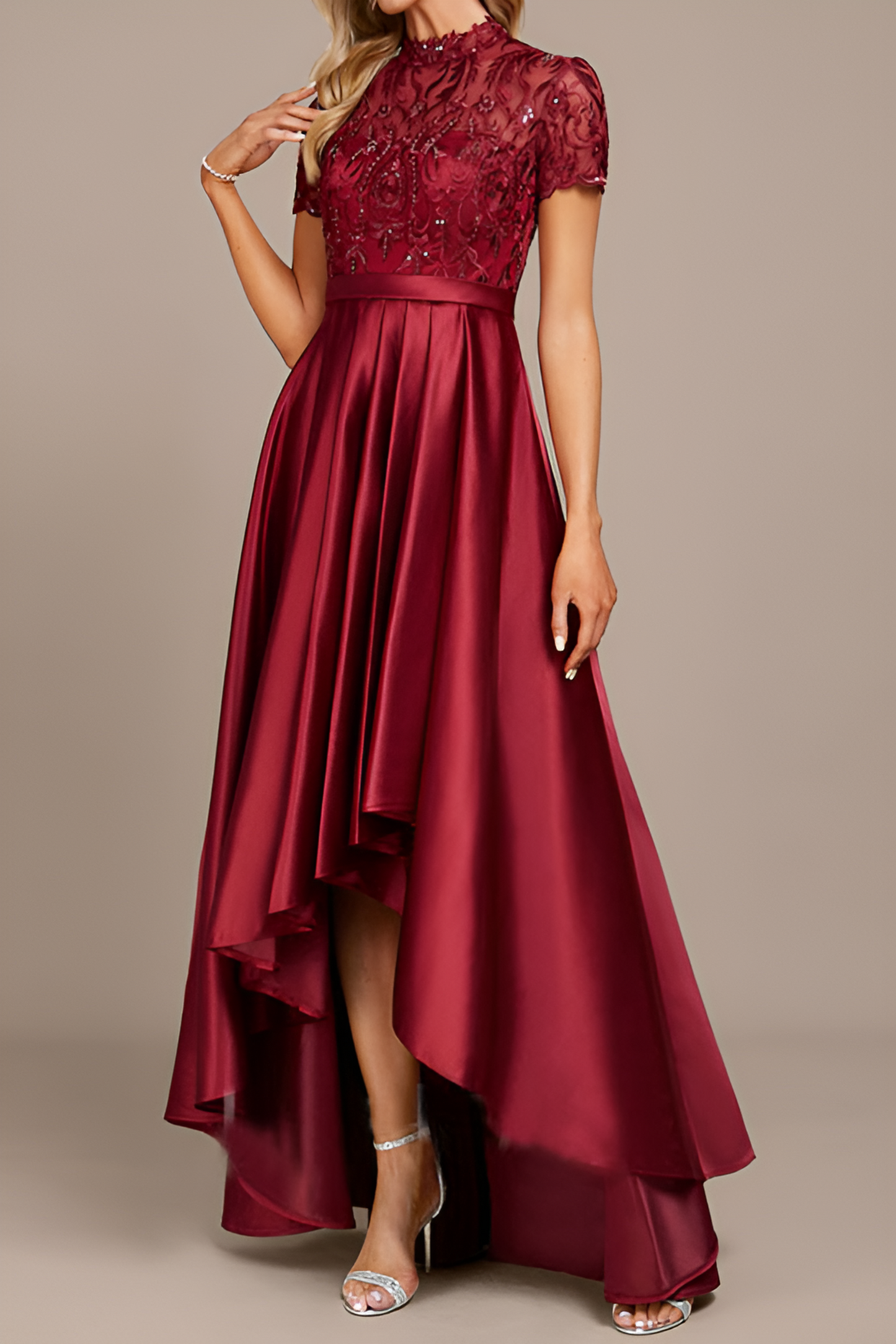 acelimosf™-Burgundy Engagement Dress Mermaid Evening Dress