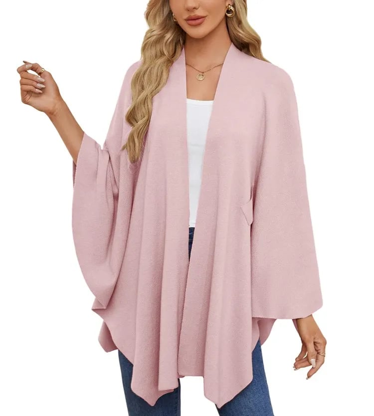 Autumn Women's Elegant Shawl Wraps Soft Open Front Poncho Sweater(Buy 2 Free Shipping)