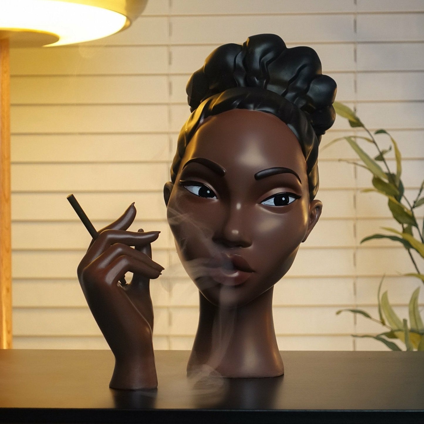 Head Incense Burner Black Woman