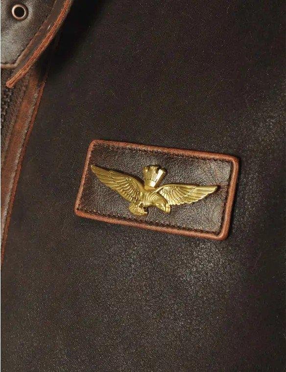 Pilot leather jacket-made of sheepskin