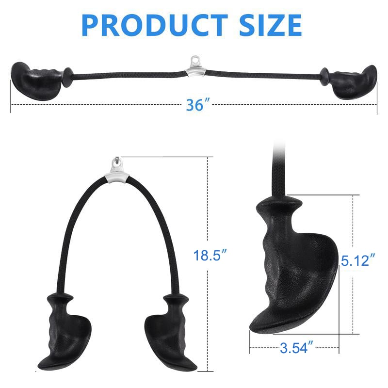 Ergonomic Handle Triceps Training Cord