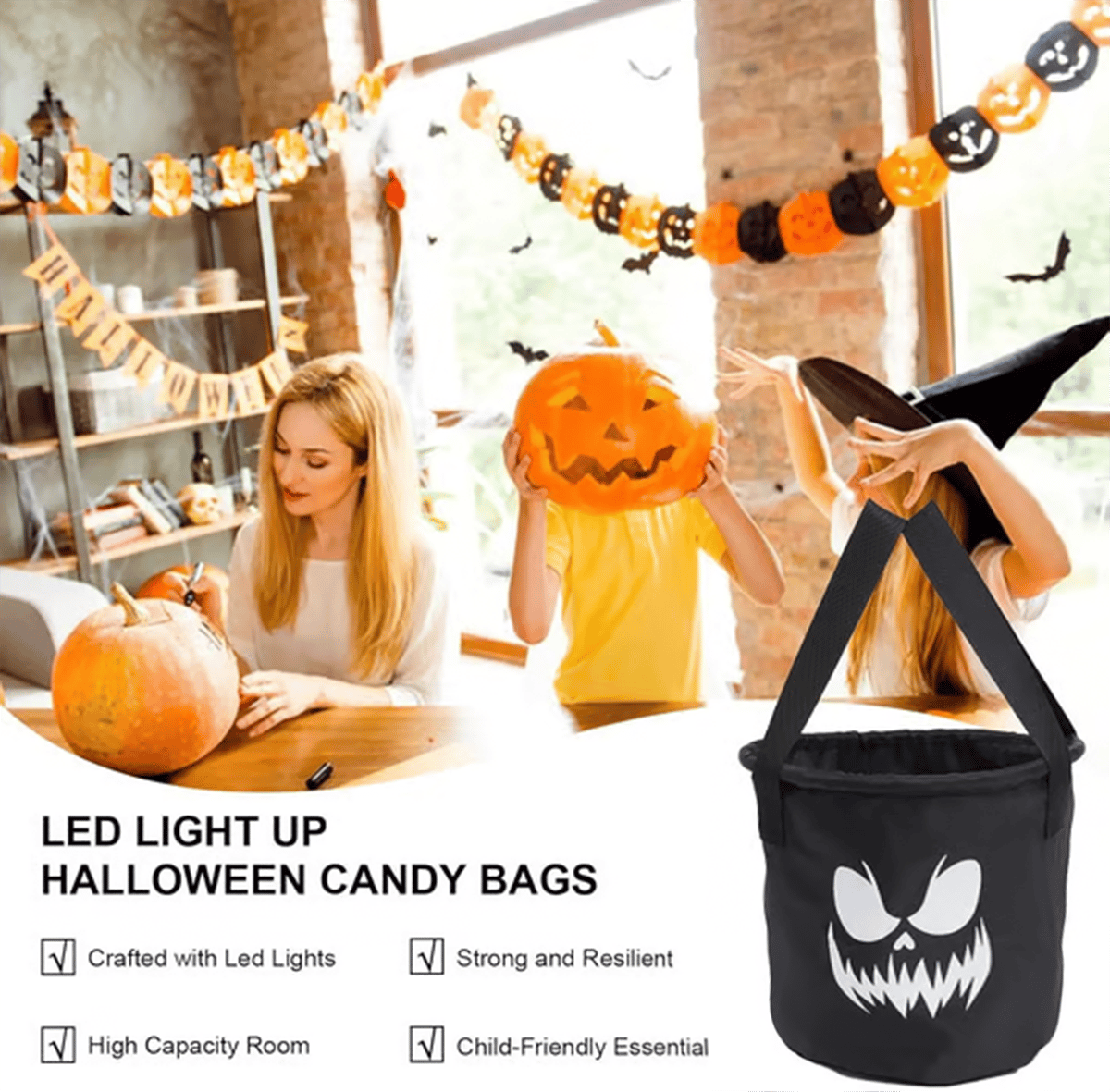 🏆Flash Sale⚡ 50K+ SOLD! Almost Gone-💥Light Up Halloween Baskets