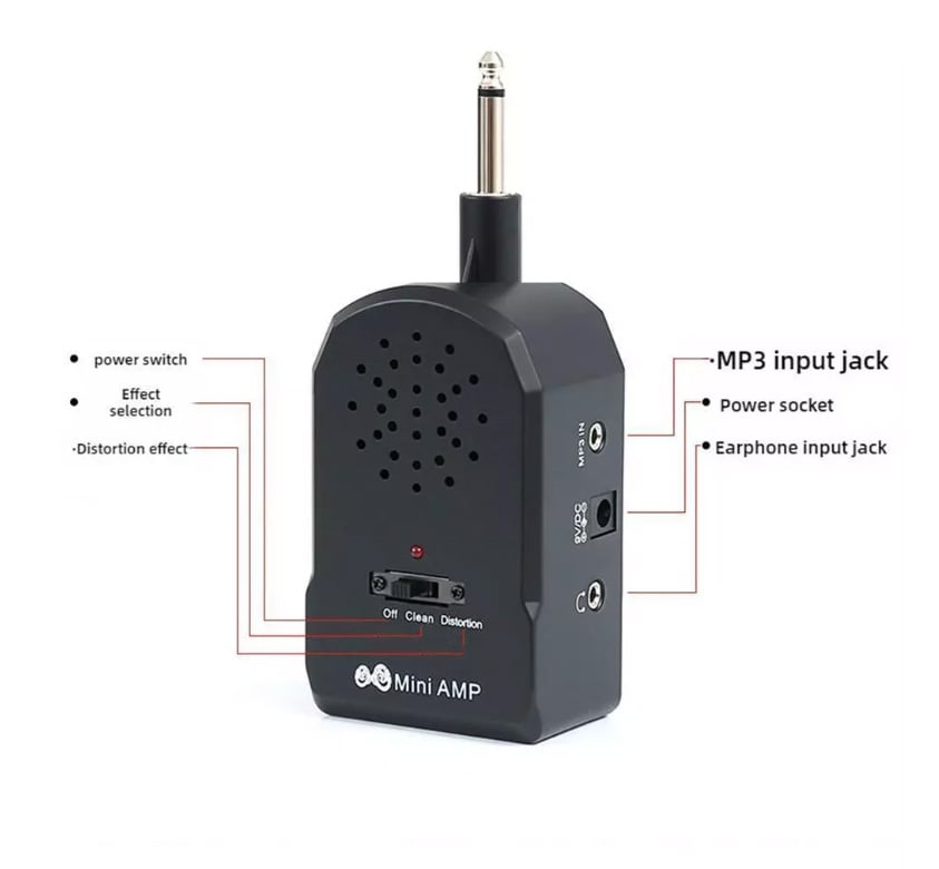 JA-01 Mini Guitar AMP Portable Electric Guitar Amplifier