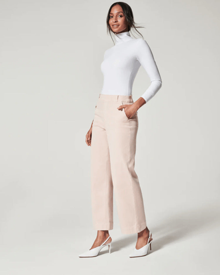 Women Stretch Twill Cropped Wide Leg Pant-(BUY 2 FREE SHIPPING)