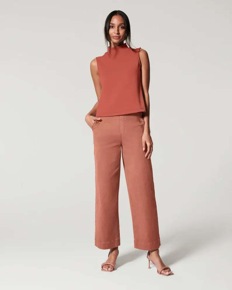 Women Stretch Twill Cropped Wide Leg Pant-(BUY 2 FREE SHIPPING)