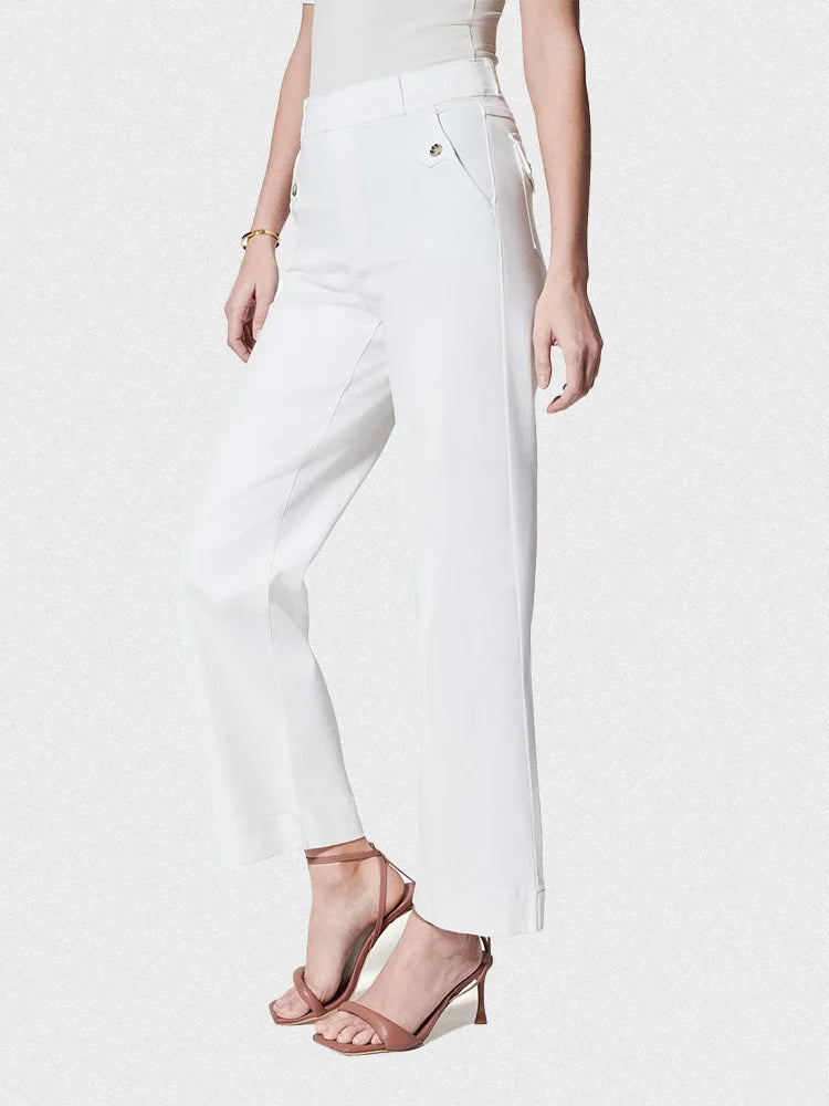 Women Stretch Twill Cropped Wide Leg Pant-(BUY 2 FREE SHIPPING)