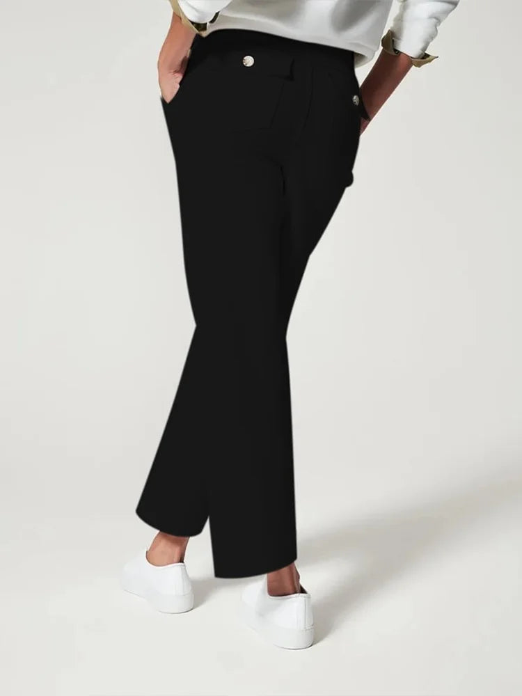 Women Stretch Twill Cropped Wide Leg Pant-(BUY 2 FREE SHIPPING)