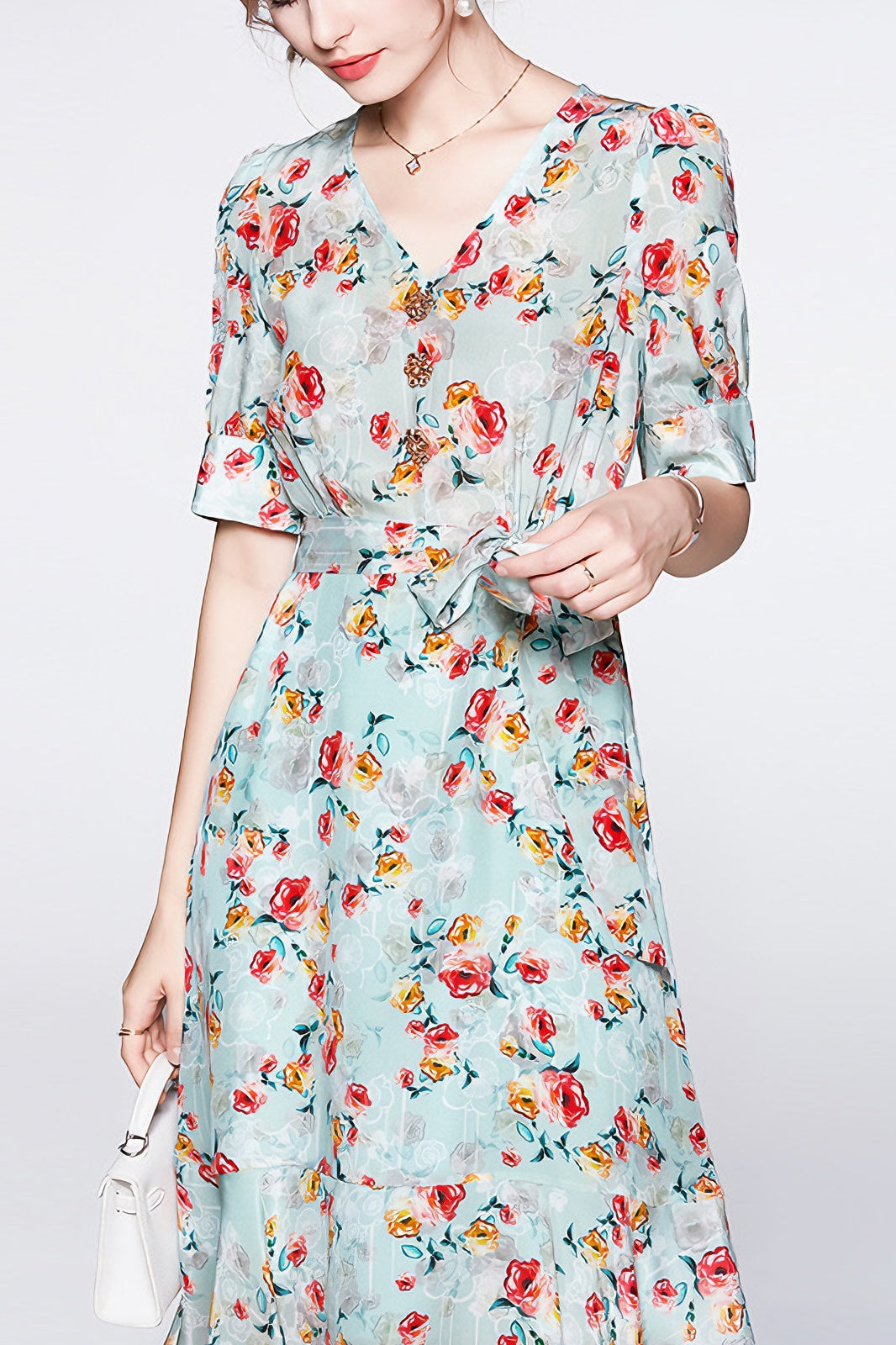 acelimosf™-French style new floral dress