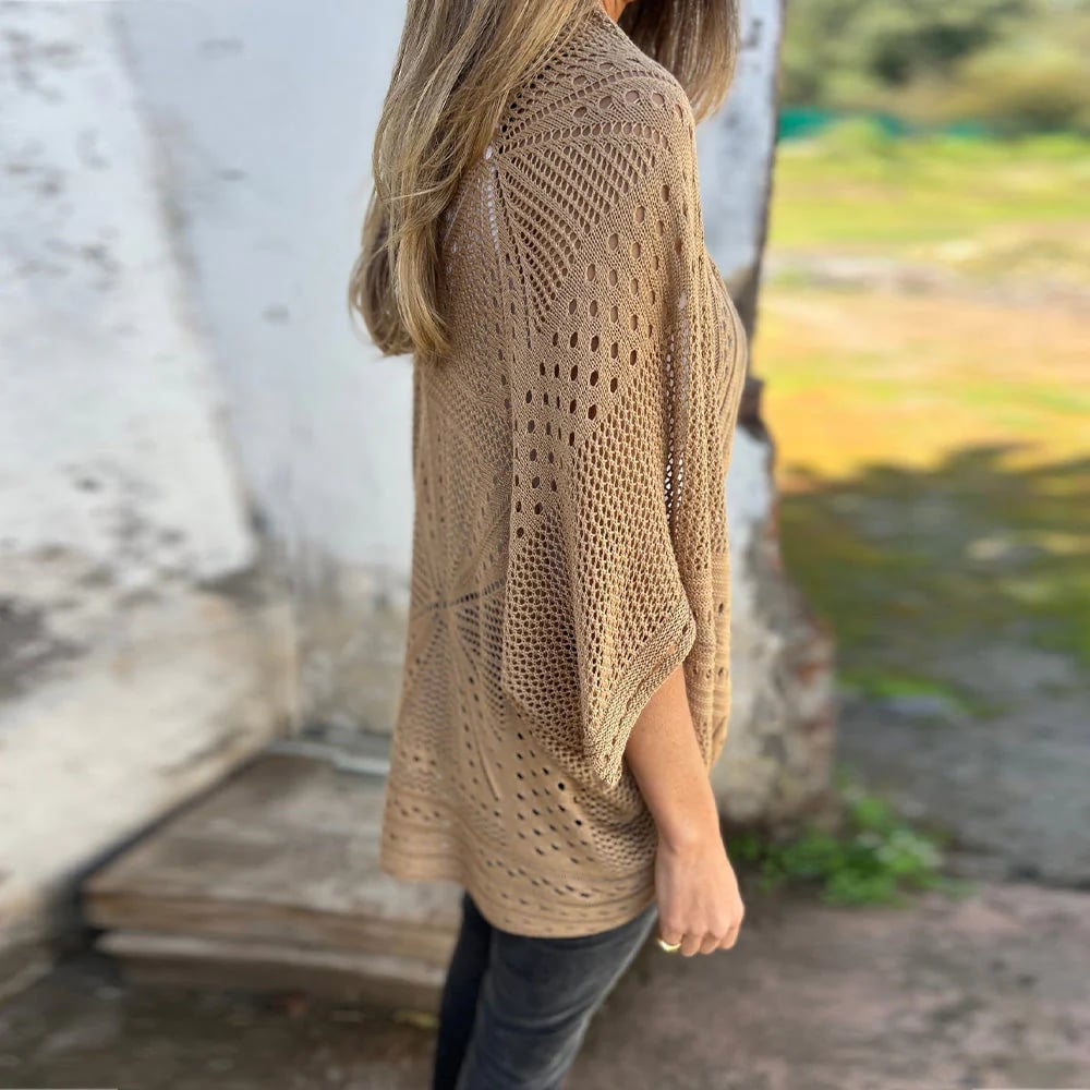 Hollow Half Sleeve Cardigan