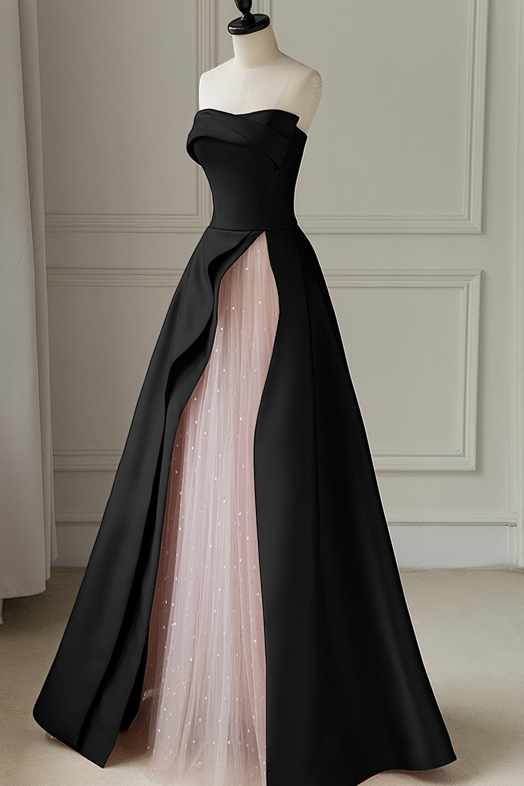 acelimosf™-Pink tube top evening dress