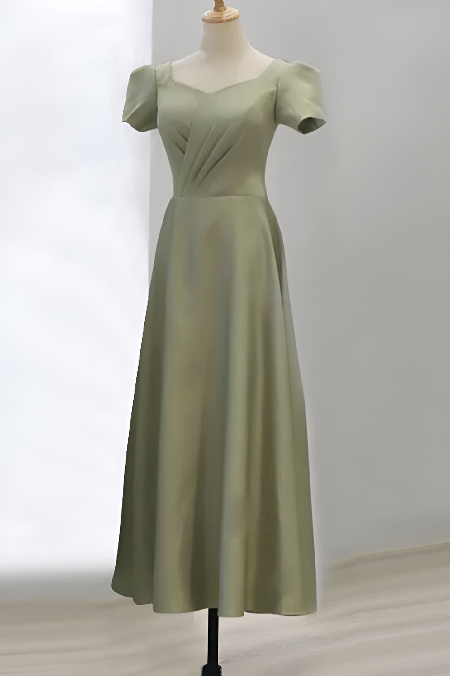 acelimosf™-Satin bridesmaid dress new green dress