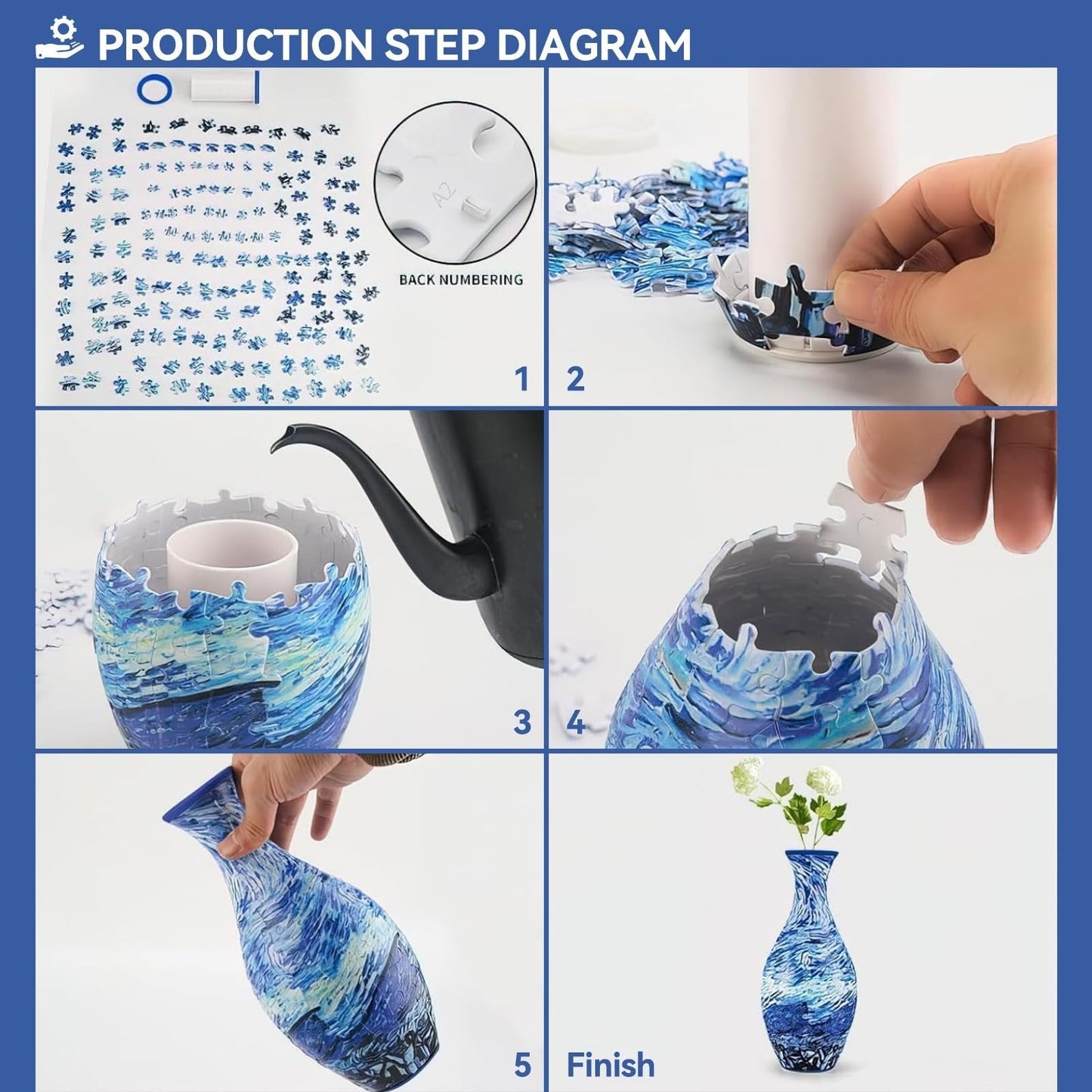 💐3d Jigsaw Puzzle Vase