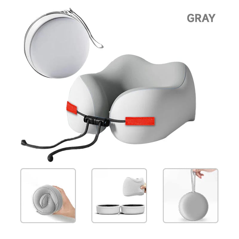 🎁 Ergonomic Memory Foam U-Shaped Travel Neck Pillow