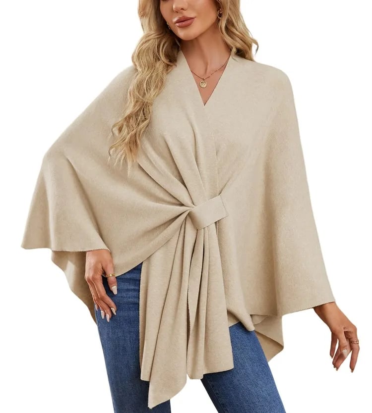Autumn Women's Elegant Shawl Wraps Soft Open Front Poncho Sweater(Buy 2 Free Shipping)