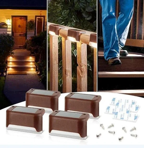 LED Solar Lamp Path Staircase Outdoor Waterproof Wall Light-BUY MORE SAVE MORE