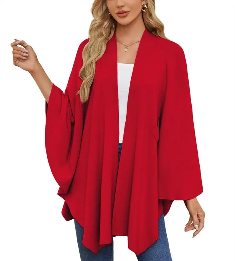 Autumn Women's Elegant Shawl Wraps Soft Open Front Poncho Sweater(Buy 2 Free Shipping)