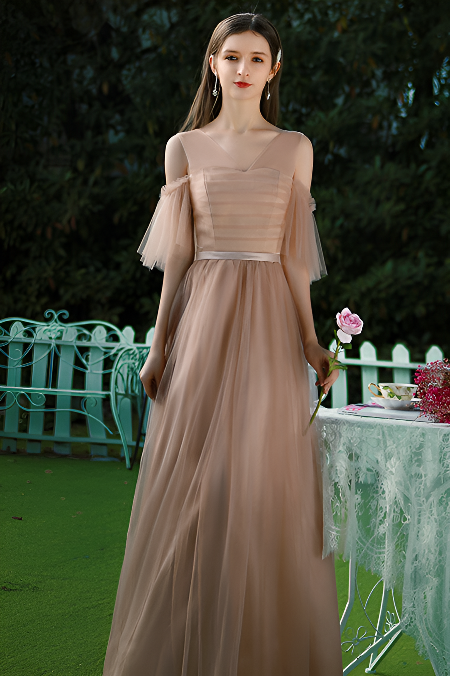 acelimosf™-Stunning Mesh Bridesmaid Dress