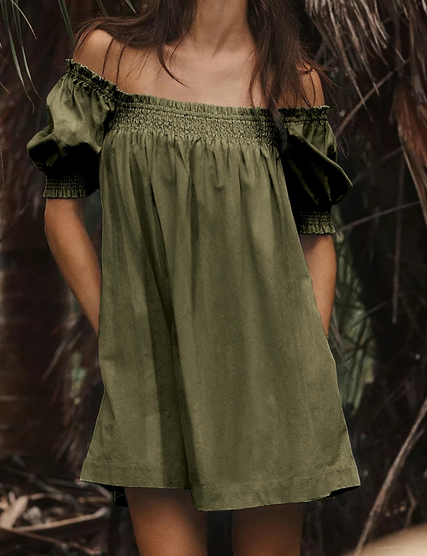 Women's Summer A-Line Mini Dress With Pockets