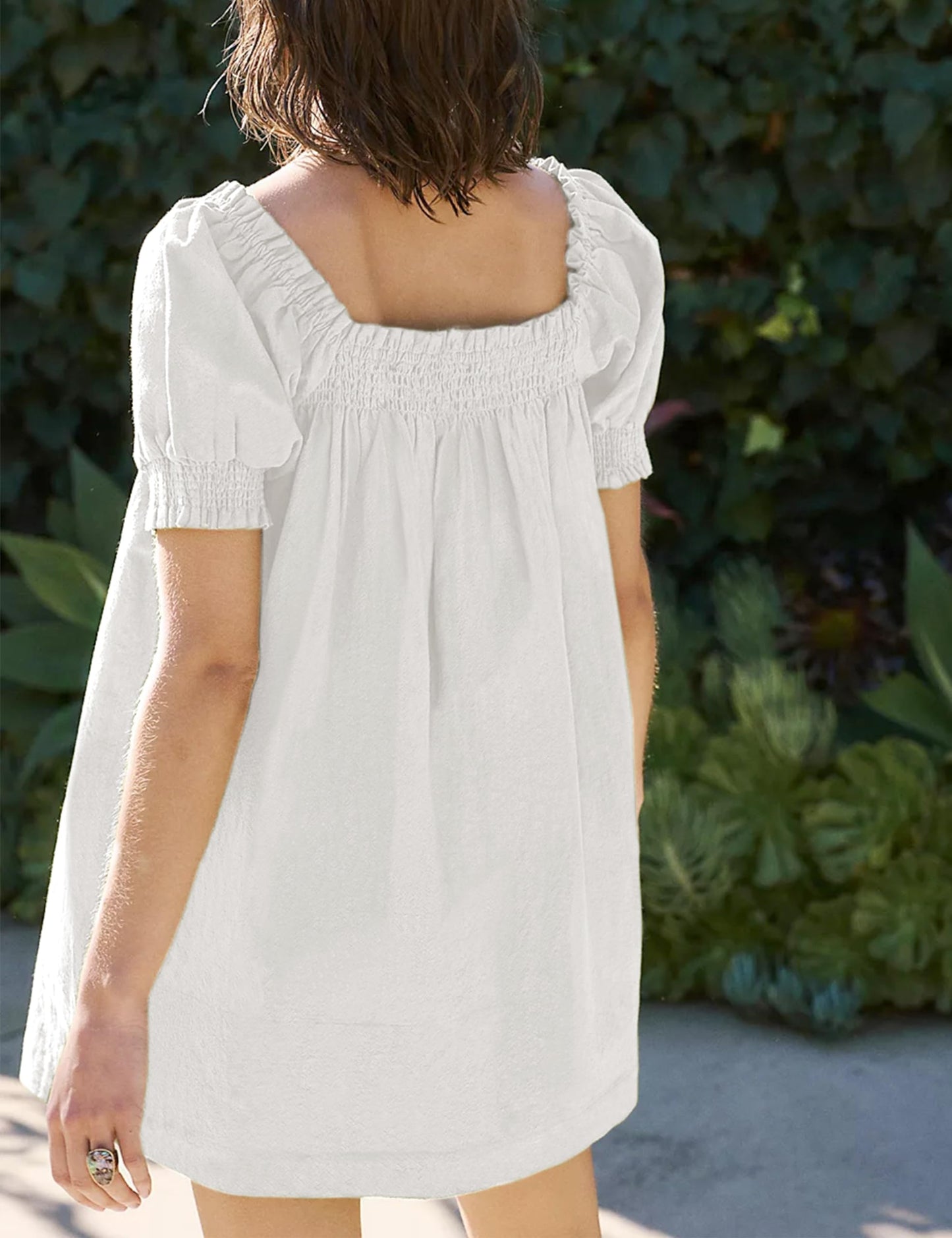 Women's Summer A-Line Mini Dress With Pockets