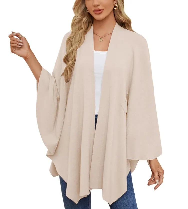 Autumn Women's Elegant Shawl Wraps Soft Open Front Poncho Sweater(Buy 2 Free Shipping)