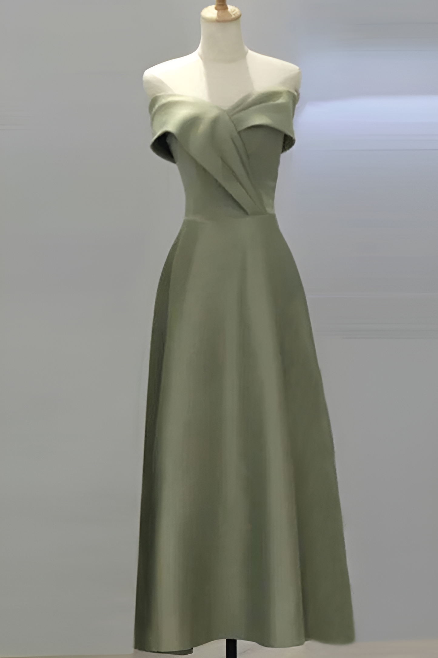 acelimosf™-Satin bridesmaid dress new green dress