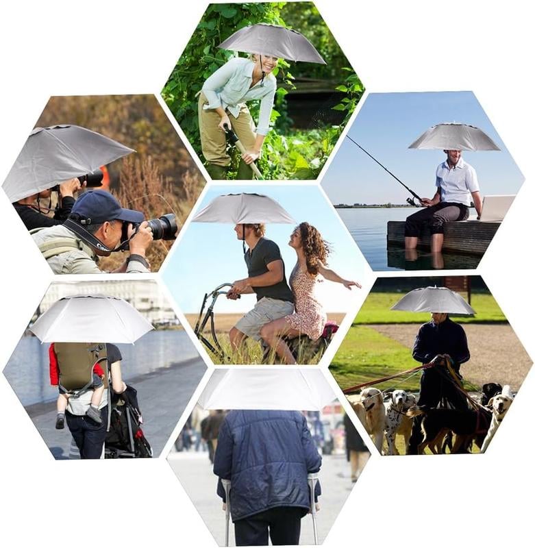 🔥Head Umbrella Hat-Compact Folding Hands Free Hat Umbrella