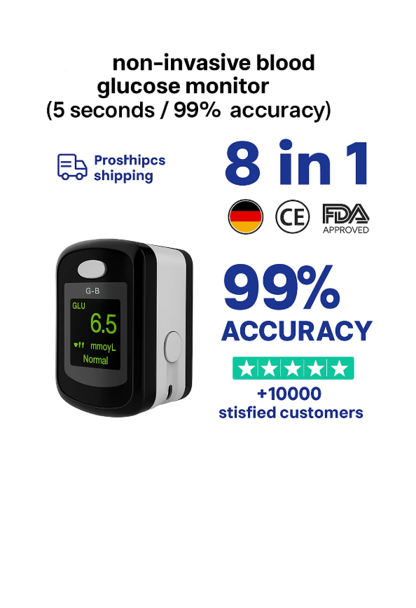 Non-Invasive Blood Glucose Monitor — 5-Second Readout | 99% Accuracy 8 ...