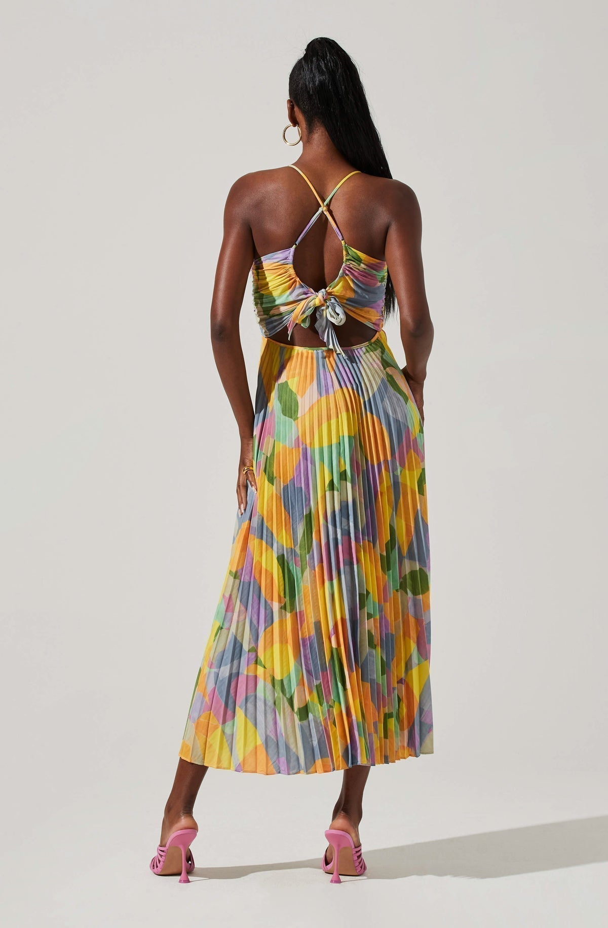 acelimosf™-Casual Pleated Print Dress