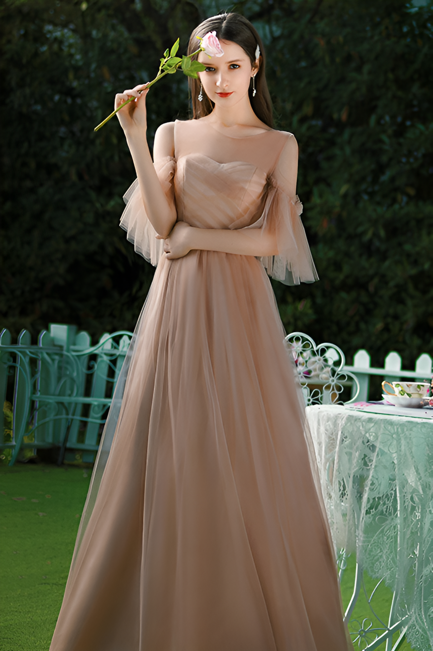 acelimosf™-Stunning Mesh Bridesmaid Dress