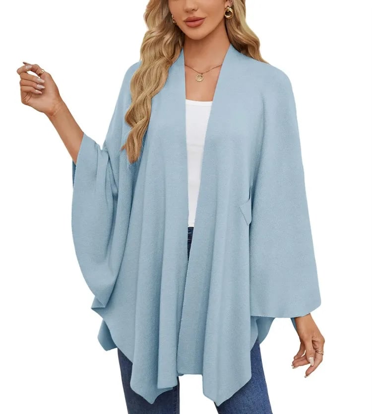 Autumn Women's Elegant Shawl Wraps Soft Open Front Poncho Sweater(Buy 2 Free Shipping)