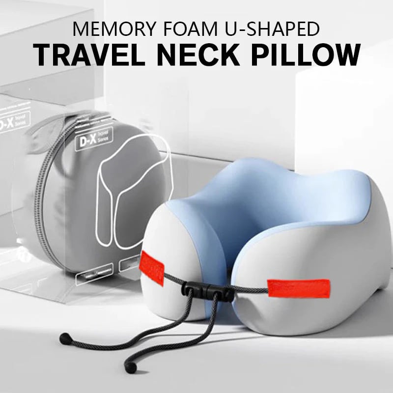 🎁 Ergonomic Memory Foam U-Shaped Travel Neck Pillow