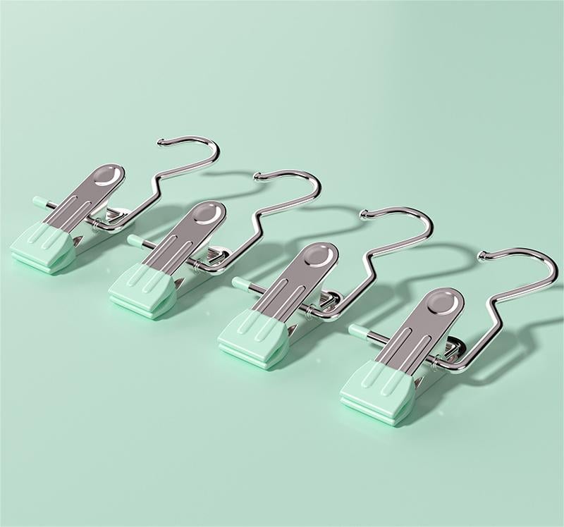 Hot Sale 49% OFF-Anti-rust Clip Space-saving Clothespin Hat Pants Storage Hanging Travel Hook