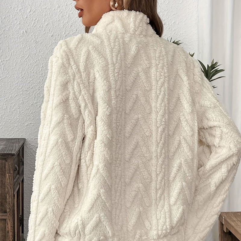 🔥Half-Zip Fuzzy Pocket Sweatshirt