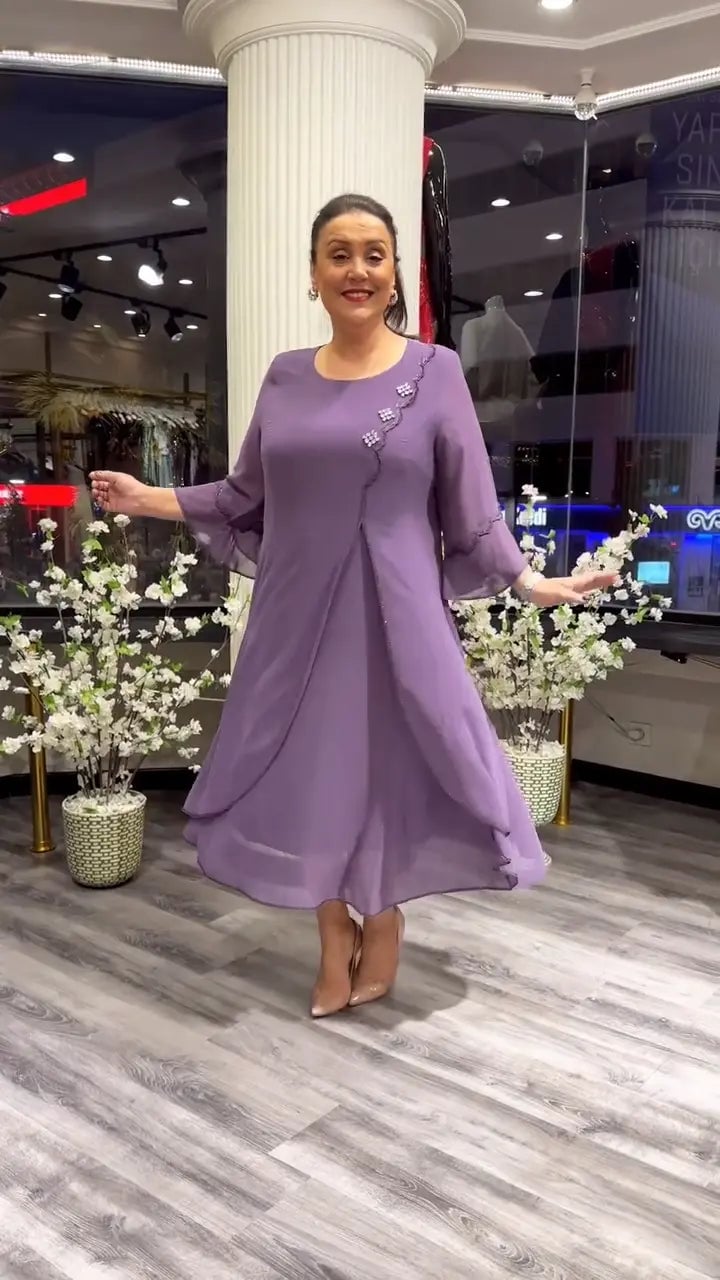 Women's Chiffon Solid Color Loose Dress - Buy Two And Get Free Shipping