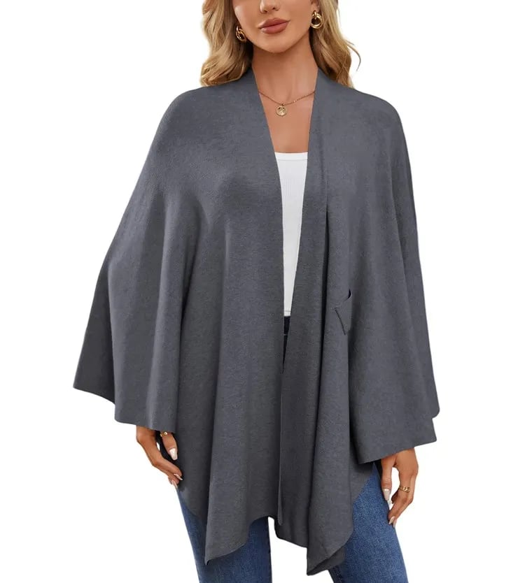 Autumn Women's Elegant Shawl Wraps Soft Open Front Poncho Sweater(Buy 2 Free Shipping)