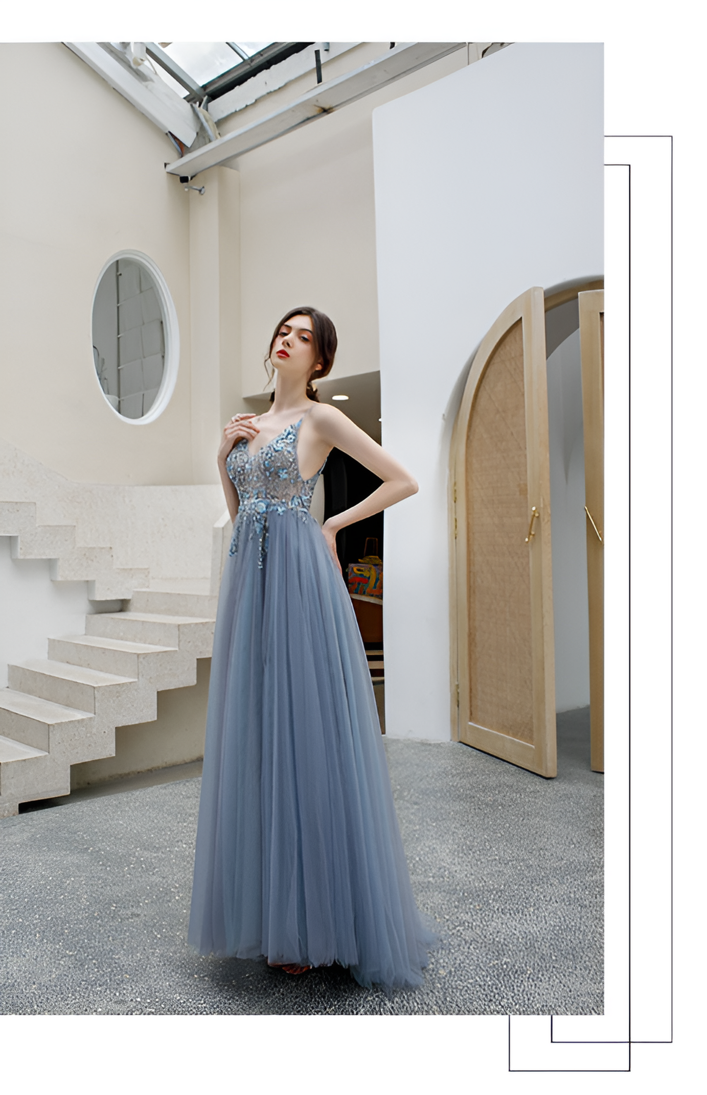 acelimosf™-Forest style small fresh dreamy temperament evening dress