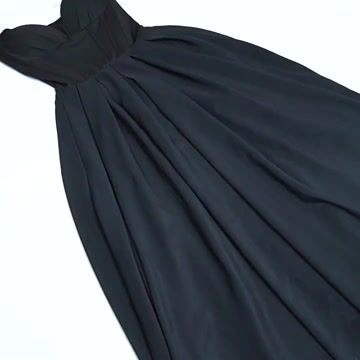 acelimosf™-Black Solid Color Princess Dress