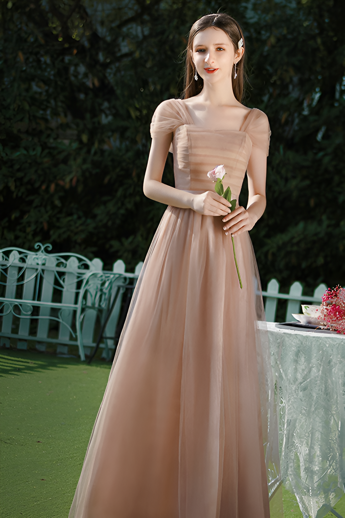 acelimosf™-Stunning Mesh Bridesmaid Dress