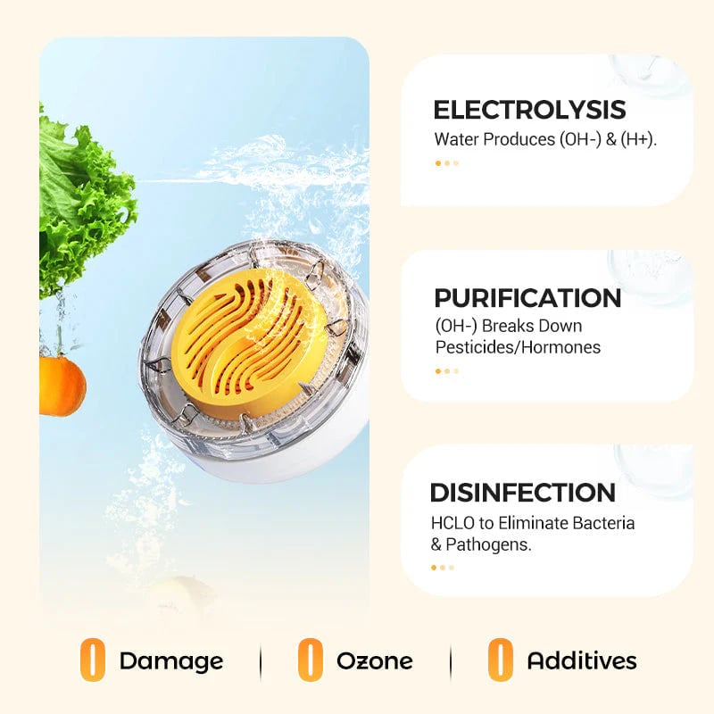 🎉Wireless Waterproof Portable Food Cleaner & Purifier🍉🥬