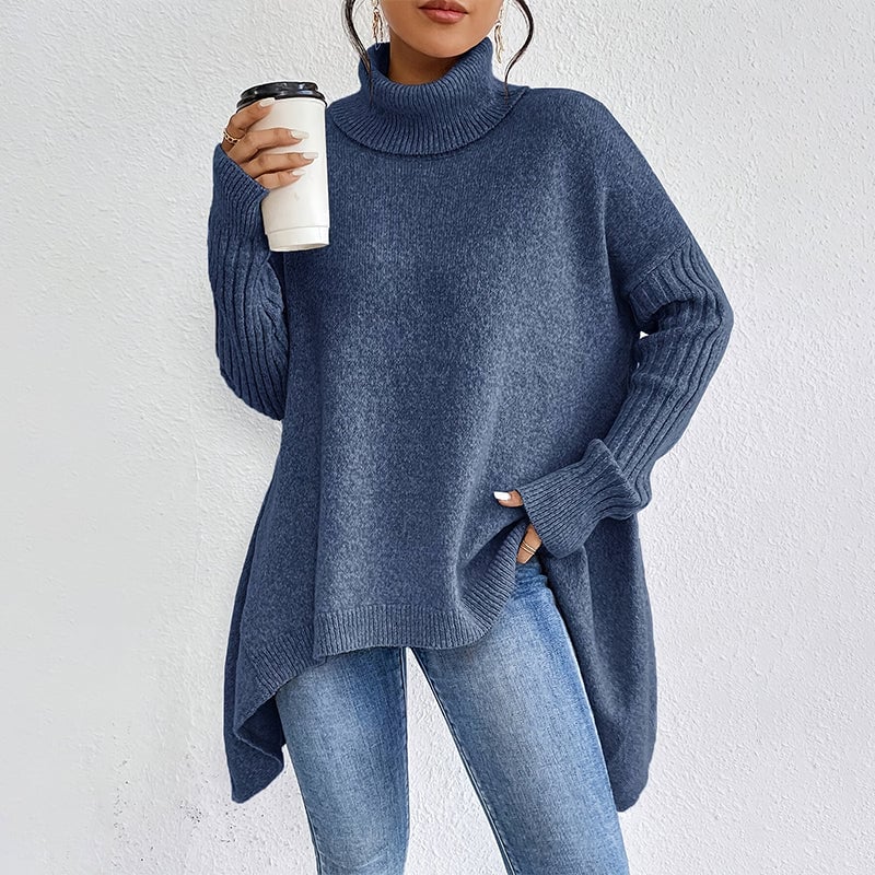 Women’s Fashion Solid Color Turtleneck Sweater👗