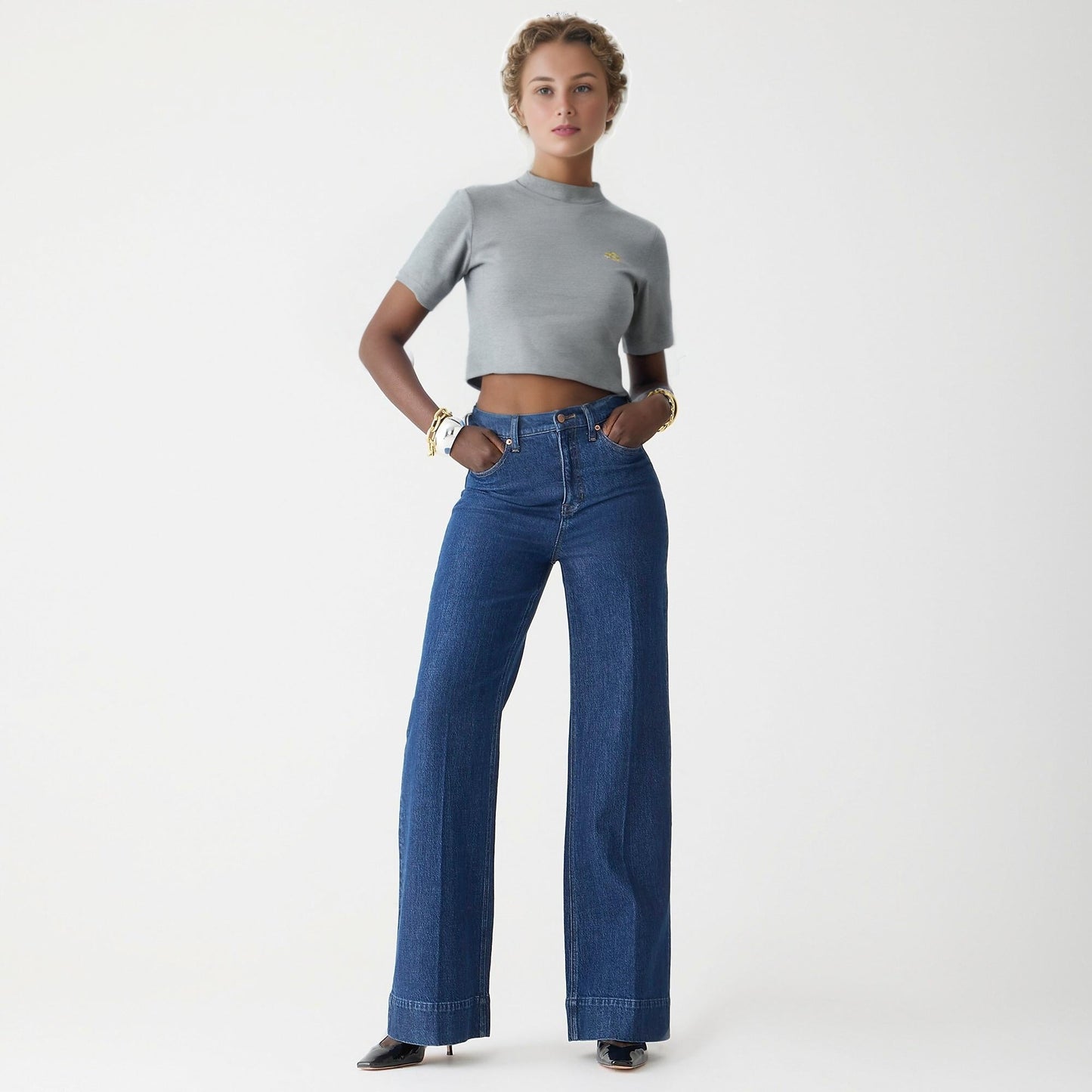 Tall Leg Denim Trousers (Buy 2 Free Shipping)