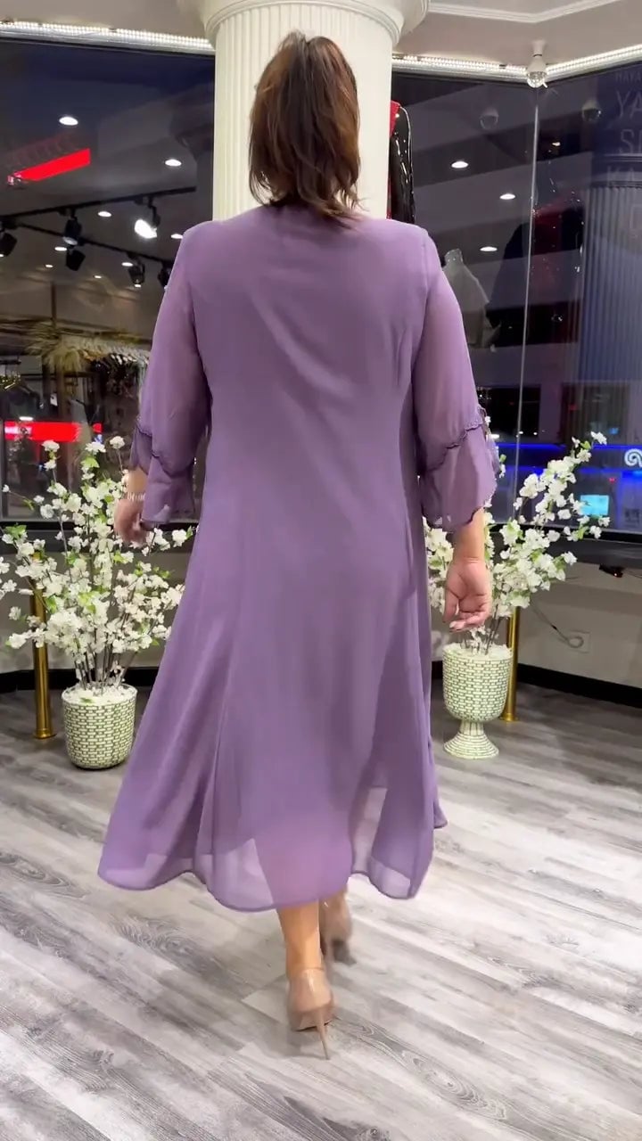 Women's Chiffon Solid Color Loose Dress - Buy Two And Get Free Shipping