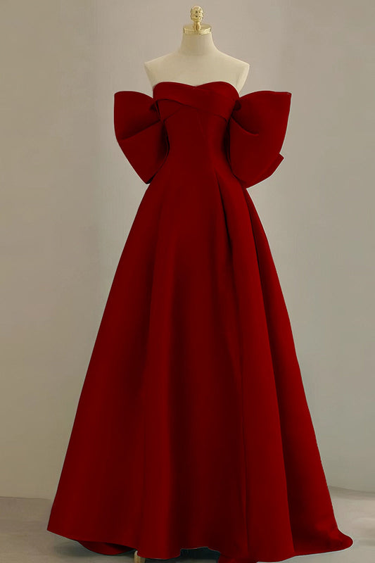 acelimosf™-red bow evening dress