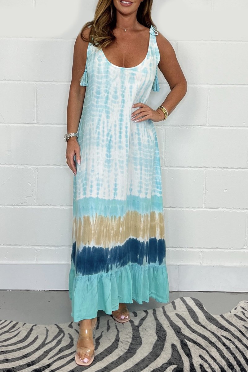 Tye Dye Maxi Dress-Handmade