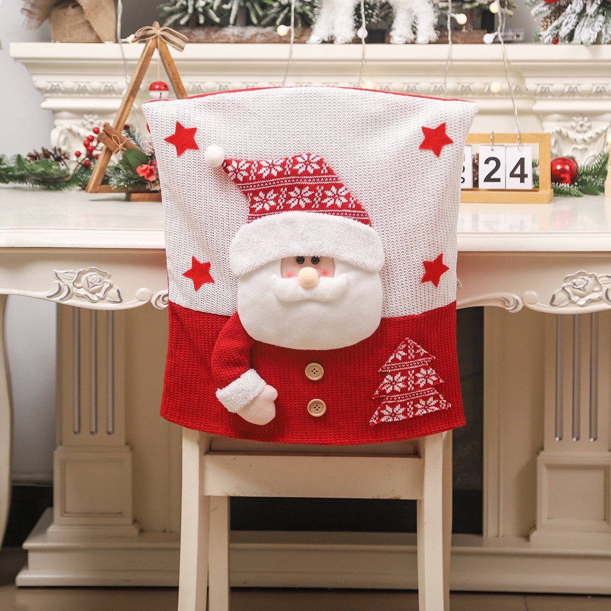 💥Cute Christmas Themed Chair Cover🎄