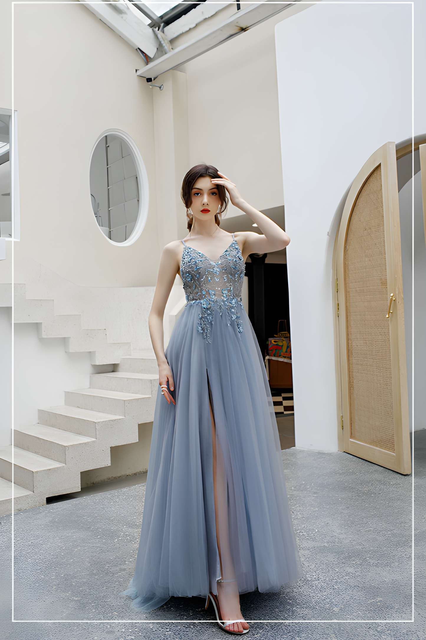 acelimosf™-Forest style small fresh dreamy temperament evening dress