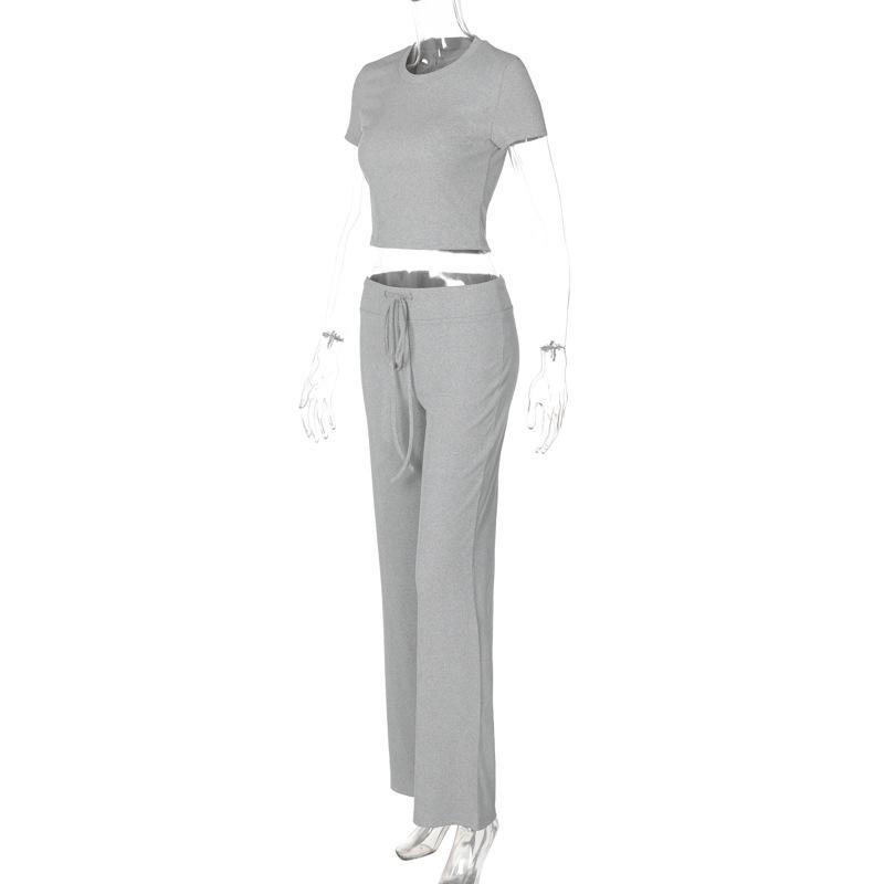 acelimosf™-Short sleeve crewneck drawstring pant set